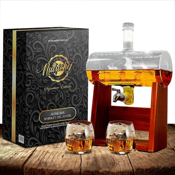 Nutrichef Whiskey & Wine Decanter Set, NCGDS08 NCGDS08 - main